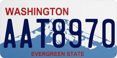 WA license plate AAT8970