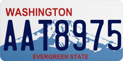 WA license plate AAT8975