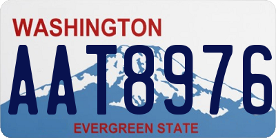 WA license plate AAT8976