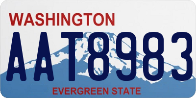 WA license plate AAT8983