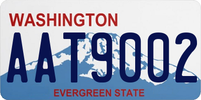 WA license plate AAT9002