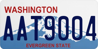 WA license plate AAT9004