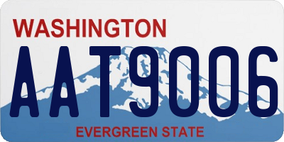 WA license plate AAT9006