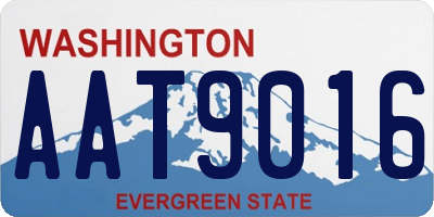 WA license plate AAT9016