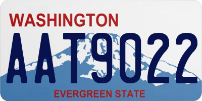 WA license plate AAT9022