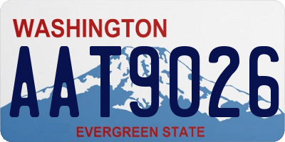 WA license plate AAT9026