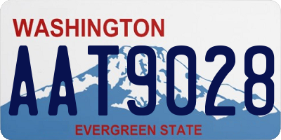 WA license plate AAT9028