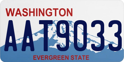 WA license plate AAT9033