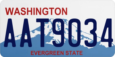 WA license plate AAT9034