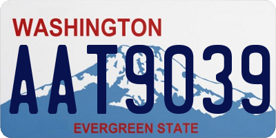 WA license plate AAT9039