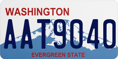WA license plate AAT9040