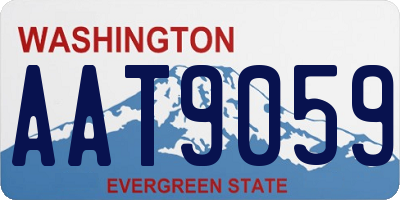 WA license plate AAT9059