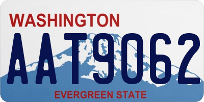 WA license plate AAT9062