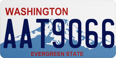 WA license plate AAT9066