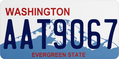 WA license plate AAT9067
