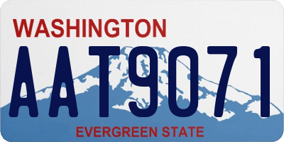 WA license plate AAT9071