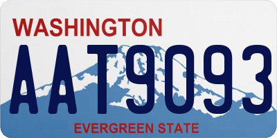 WA license plate AAT9093