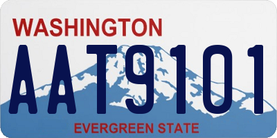 WA license plate AAT9101