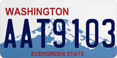 WA license plate AAT9103