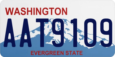WA license plate AAT9109