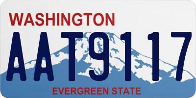 WA license plate AAT9117