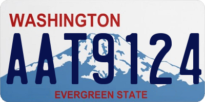 WA license plate AAT9124