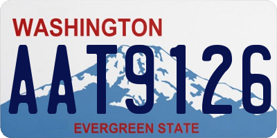WA license plate AAT9126
