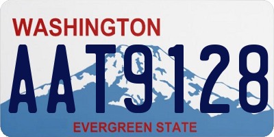 WA license plate AAT9128