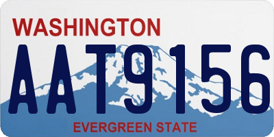 WA license plate AAT9156