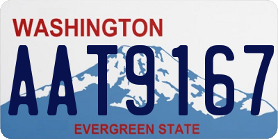 WA license plate AAT9167