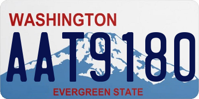 WA license plate AAT9180