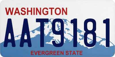 WA license plate AAT9181