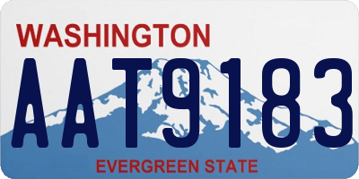 WA license plate AAT9183