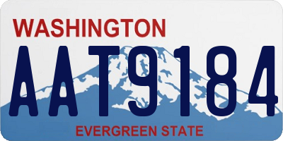 WA license plate AAT9184