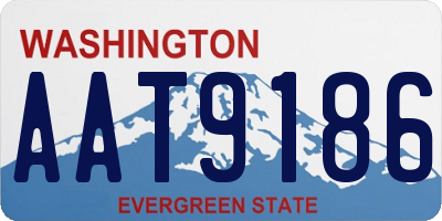 WA license plate AAT9186