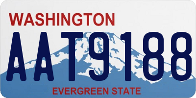 WA license plate AAT9188