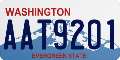 WA license plate AAT9201