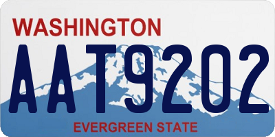 WA license plate AAT9202