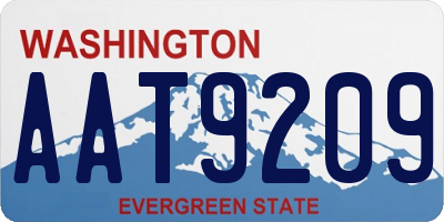 WA license plate AAT9209