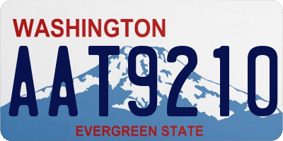 WA license plate AAT9210