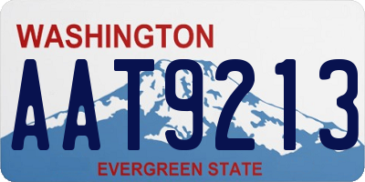 WA license plate AAT9213
