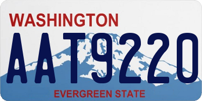 WA license plate AAT9220