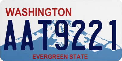 WA license plate AAT9221