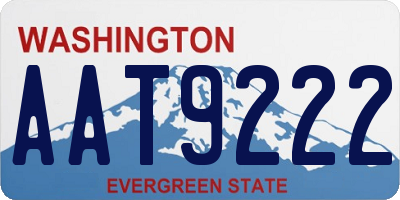 WA license plate AAT9222