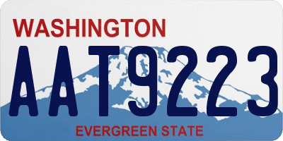 WA license plate AAT9223