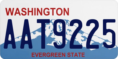 WA license plate AAT9225