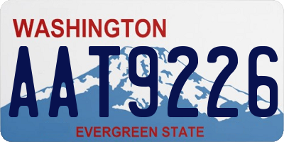 WA license plate AAT9226