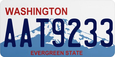 WA license plate AAT9233