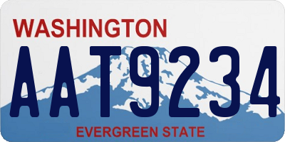 WA license plate AAT9234