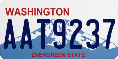 WA license plate AAT9237